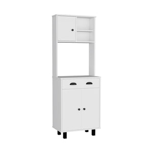 English Elm DEPOT Waco 67" H Kitchen Pantry Cabinet with Drawer, Shelves and Doors for Organized Storage and Slim Spaces White 37.8 L x 18.5 W x 7.87 H B097P167429
