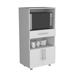 English Elm Kitchen Lacour Island with 3-Side Shelves, 36" High Pine Prep Table with Ibiza Marble Top Finish White 49.2 L x 21.6 W x 5.5 H B097P167452