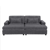 English Elm 90'' Square Arm Sofa With Removable Back Cushions and 2 Pillows,Couch For Living Room, Office, Apartment