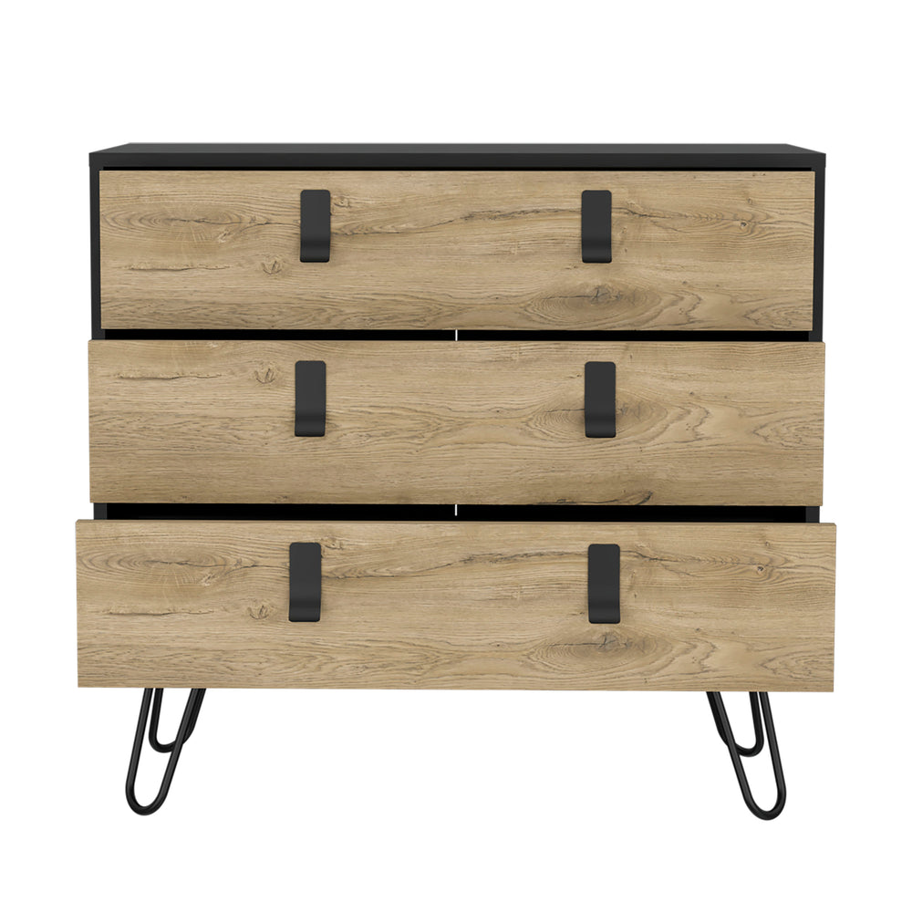 English Elm Dresser Slim 42" 5-Drawer Narrow Chest with Smooth Pull-Out Drawers for Compact Bedroom Storage Black Multi 37 L x 23.6 W x 5.9 H B097P167471