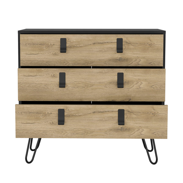 English Elm Dresser Slim 42" 5-Drawer Narrow Chest with Smooth Pull-Out Drawers for Compact Bedroom Storage Black Multi 37 L x 23.6 W x 5.9 H B097P167471