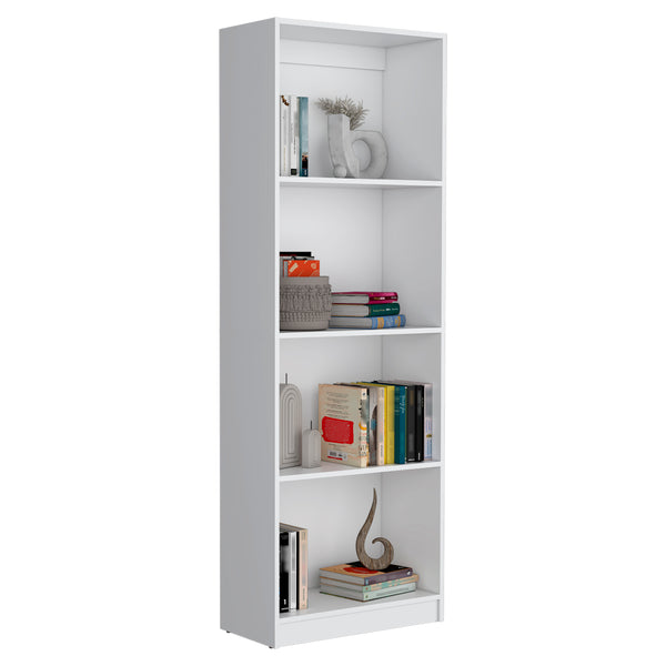 English Elm Vinton Tiered Bookcase with Smart Space-Saving Shelves, Versatile Display for Books & Decor White 39.37 L x 27.6 W x 3.54 H B097P167426