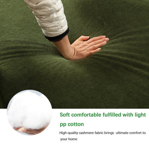 English Elm Modern L-Shaped Modular Sofa Set In Green Terrycloth - Free Install, Minimalist Design W2108S00020-GIGA