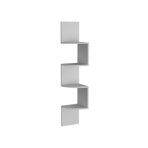 English Elm Roy Corner 4-Tier Floating Shelf System for Corners — Space-Saving Pine Display for Books & Plants White 14.17 L x 13.7 W x 5.9 H B097P167459