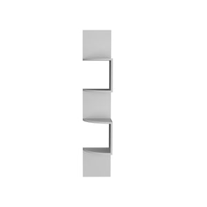 English Elm Roy Corner 4-Tier Floating Shelf System for Corners — Space-Saving Pine Display for Books & Plants White 14.17 L x 13.7 W x 5.9 H B097P167459