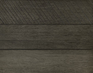 English Elm Contemporary Three-Tone Gray Acacia Chest of Drawers on Metal Legs, 5-Drawer Horizontal Slat Design, 51.5"H B01146550