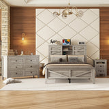 Taylor 3-Piece Bedroom Set: Platform Bed, Headboard, Nightstand, Dresser - Stylish & Space-Efficient