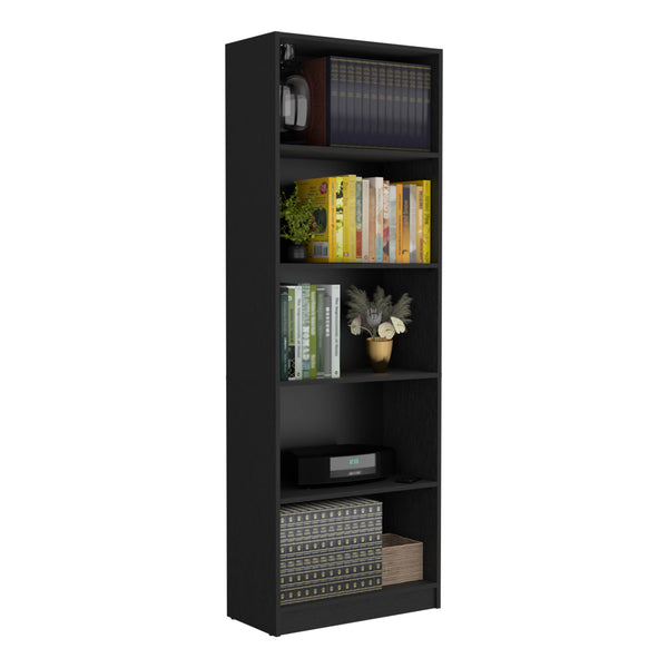 English Elm Vinton 4-Tier Bookcase with Spacious Vertical Shelves, Pine Construction, Easy Assembly, Modern Appeal Black 44.88 L x 28.35 W x 3.15 H B097P167419