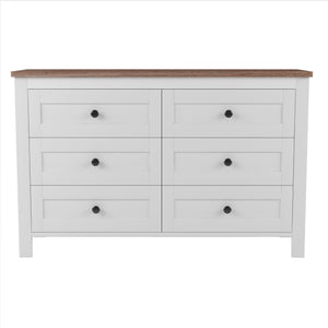 English Elm 3-Pieces Bedroom Set Full Size Farmhouse Platform Bed with Storage Headboard, Nightstand & Dresser White 59.25 L x 18.31 W x 8.27 H N733S369048K