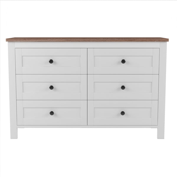 English Elm 3-Pieces Bedroom Set Full Size Farmhouse Platform Bed with Storage Headboard, Nightstand & Dresser White 59.25 L x 18.31 W x 8.27 H N733S369048K