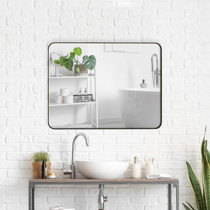 English Elm Wall Mirror Matte Black Metal Frame Rectangular 24x36 Bathroom Vanity Bedroom Decor W1435P151589