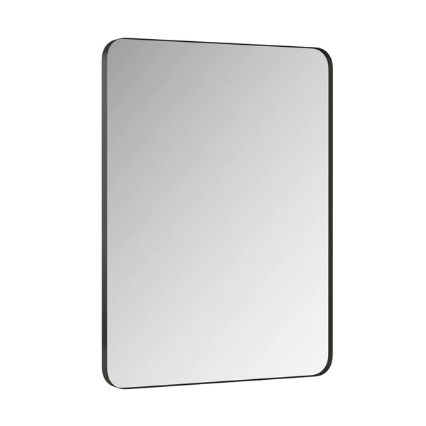English Elm Wall Mirror Matte Black Metal Frame Rectangular 24x36 Bathroom Vanity Bedroom Decor W1435P151589