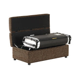 Hearth and Haven Twin Size Folding Ottoman Sleeper Bed with Mattress Convertible Guest Bed Espresso WF307724AAS