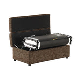 English Elm Twin Size Folding Ottoman Sleeper Bed With Mattress Convertible Guest Bed Espresso