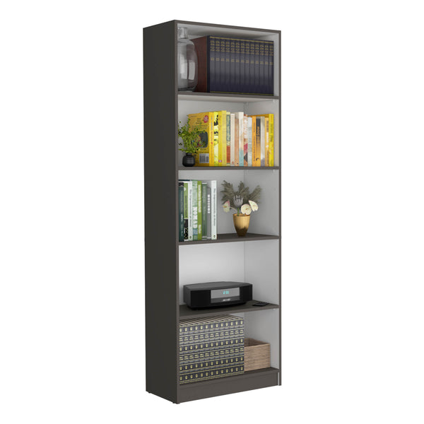 English Elm Vinton 4-Tier Bookcase with Spacious Vertical Shelves, Pine Construction, Easy Assembly, Modern Appeal Multicolor 44.88 L x 28.35 W x 3.15 H B097P167417