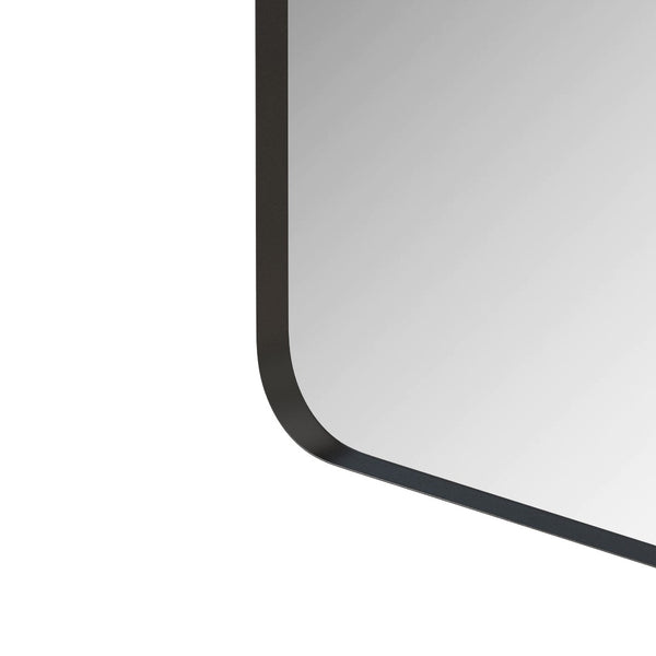 English Elm Wall Mirror Matte Black Metal Frame Rectangular 24x36 Bathroom Vanity Bedroom Decor W1435P151589