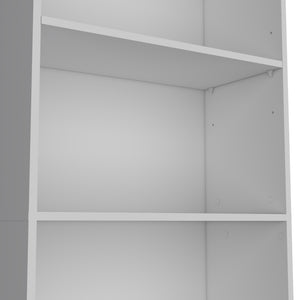English Elm Vinton 4-Tier Bookcase with Spacious Vertical Shelves, Pine Construction, Easy Assembly, Modern Appeal White 44.88 L x 28.35 W x 3.15 H B097P167418