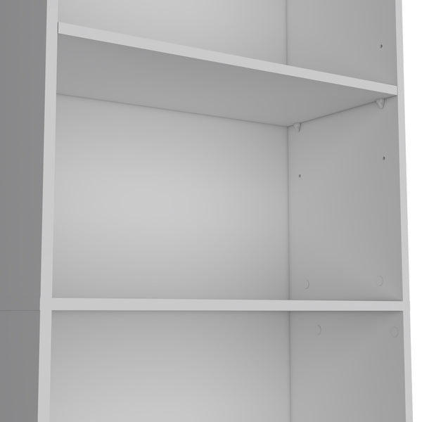 English Elm Vinton 4-Tier Bookcase with Spacious Vertical Shelves, Pine Construction, Easy Assembly, Modern Appeal White 44.88 L x 28.35 W x 3.15 H B097P167418