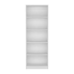 English Elm Vinton 4-Tier Bookcase with Spacious Vertical Shelves, Pine Construction, Easy Assembly, Modern Appeal White 44.88 L x 28.35 W x 3.15 H B097P167418