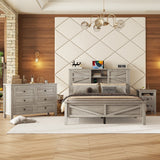 Taylor 3-Piece Queen Bedroom Set: Modern, Sturdy Design with USB Interface