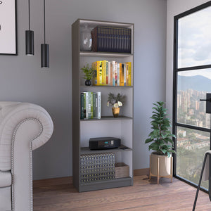 English Elm Vinton 4-Tier Bookcase with Spacious Vertical Shelves, Pine Construction, Easy Assembly, Modern Appeal Multicolor 44.88 L x 28.35 W x 3.15 H B097P167417