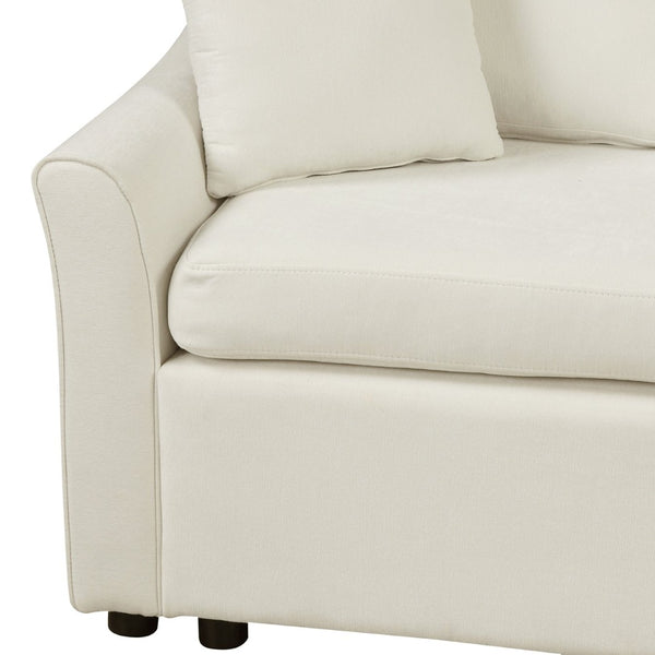 English Elm 124.8"l-shaped Chenille Sleeper Sectional with Usb Charging Corner Living Room Sofa SG001430AAA