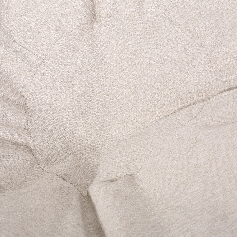 English Elm Bohemio 5 Foot Rounded Bean Bag Chair – Removable Washable Cover, High-Density Foam, Cozy Yellow Stripe B181P163057