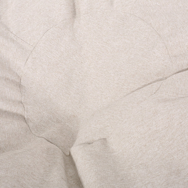 English Elm Bohemio 5 Foot Rounded Bean Bag Chair – Removable Washable Cover, High-Density Foam, Cozy Yellow Stripe B181P163057