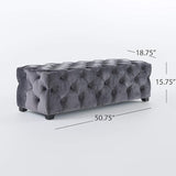 Christopher Knight Home® - Noble House - Piper Modern Glam Tufted Velvet Ottoman Bench