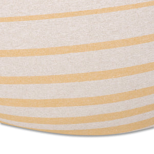 English Elm Bohemio 5 Foot Rounded Bean Bag Chair – Removable Washable Cover, High-Density Foam, Cozy Yellow Stripe B181P163057