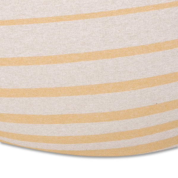 English Elm Bohemio 5 Foot Rounded Bean Bag Chair – Removable Washable Cover, High-Density Foam, Cozy Yellow Stripe B181P163057