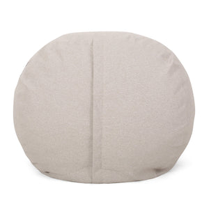 English Elm Zeon 6.5 Foot Striped Cylindrical Bean Bag - Natural Cream Fabric, Removable Zip Cover, Foam Filled Comfort B181P163029