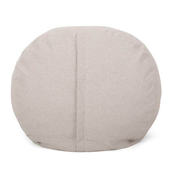 English Elm Zeon 6.5 Foot Striped Cylindrical Bean Bag - Natural Cream Fabric, Removable Zip Cover, Foam Filled Comfort B181P163029