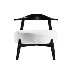 English Elm Christopher Knight Home® - ACCENT Chair with Plush Foam Cushion and Birch Wood Frame — Cozy, Supportive Seating for Living Room White 74661.00WHI