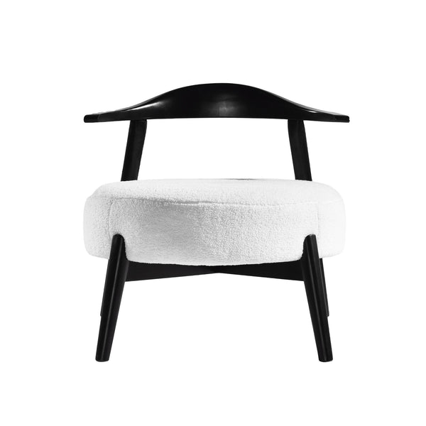 English Elm Christopher Knight Home® - ACCENT Chair with Plush Foam Cushion and Birch Wood Frame — Cozy, Supportive Seating for Living Room White 74661.00WHI