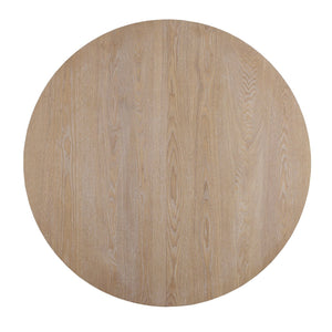 English Elm TOPMAX Rustic 5-Piece Extendable Round Dining Set with Trestle Base and Cross Back Chairs, Versatile Elegance Natural SP000042AAA