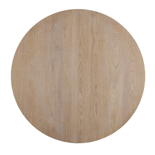 English Elm TOPMAX Rustic 5-Piece Extendable Round Dining Set with Trestle Base and Cross Back Chairs, Versatile Elegance Natural SP000042AAA