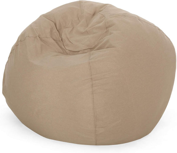 English Elm 5-Foot Plush High-Density Shredded Foam Bean Bag Chair With Microsuede Cover For Kids & Adults B181P164880