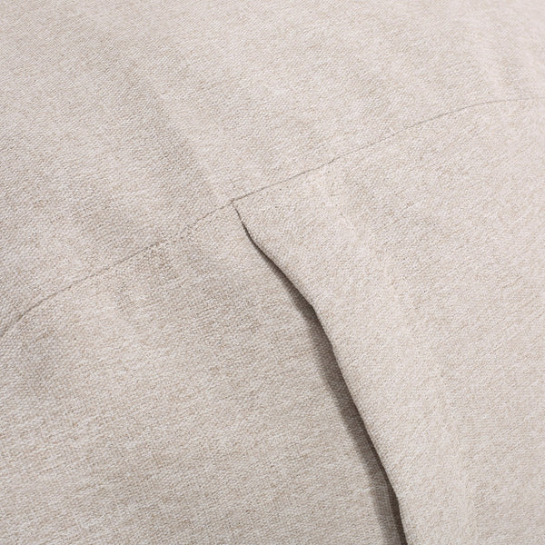 English Elm Zeon 6.5 Foot Striped Cylindrical Bean Bag - Natural Cream Fabric, Removable Zip Cover, Foam Filled Comfort B181P163029