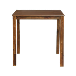 English Elm Counter Height Stowe 5pc Dining Set in Walnut Acacia Veneer—Transitional Counter Table & 4 Chairs, Keyhole Detail, 24.5" Seat Height B011P168514