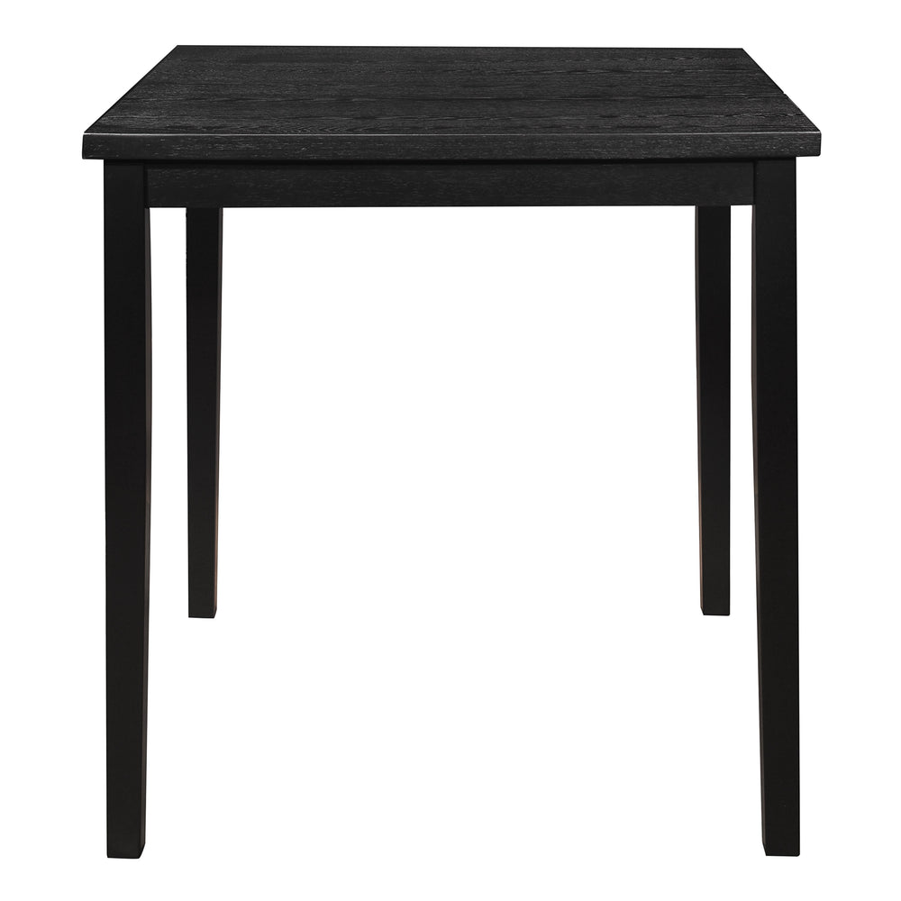 English Elm Counter Height Adina 35.5" Square Black Finish Counter Height Table Ash Veneer Transitional Dining B011P168508
