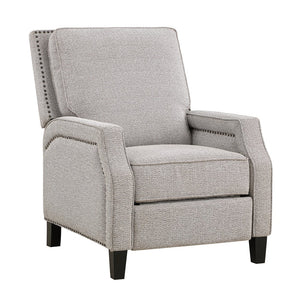 English Elm Push Push Back Reclining Chair Coconut Chenille with Nailhead Trim Transitional Comfort 30x38x39-inch Recliner B011P168463