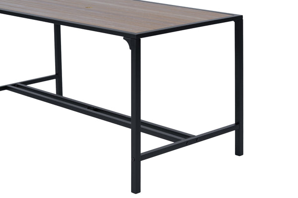 English Elm 7 Piece Patio Set - Weather-Resistant WPC Table, 4 Swivel Textilene Chairs, Rust-Proof Steel Frame, Comfort W427S00070