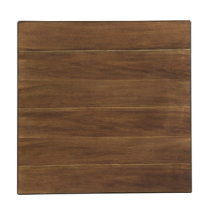 English Elm Counter Height Stowe 5pc Dining Set in Walnut Acacia Veneer—Transitional Counter Table & 4 Chairs, Keyhole Detail, 24.5" Seat Height B011P168514