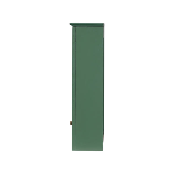 English Elm 30'' Modern Medicine Cabinet Wall Mirror with Hidden Storage and Adjustable Open Shelves for Bath Green WF318452AAF
