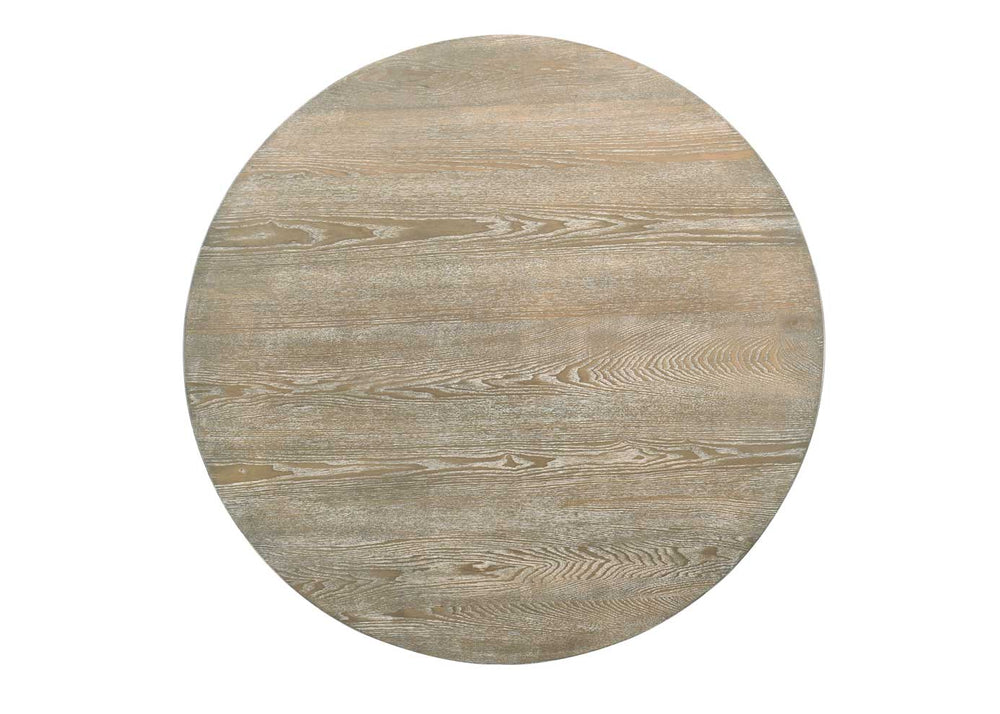 English Elm Modern Farmhouse Round Dining Table - 45.7" Solid Rubberwood, Rustic Gray Finish For 4-6 Seats W2537P168454