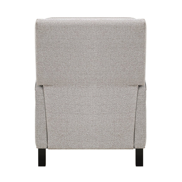 English Elm Push Push Back Reclining Chair Coconut Chenille with Nailhead Trim Transitional Comfort 30x38x39-inch Recliner B011P168463