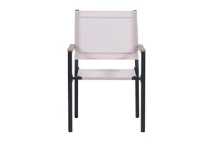 English Elm 7 Piece Patio Set - Weather-Resistant WPC Table, 4 Swivel Textilene Chairs, Rust-Proof Steel Frame, Comfort W427S00070