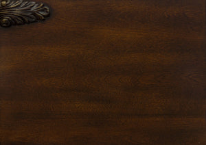 English Elm Classic Adelina Nightstand 3-Drawer Cherry Finish with Carved Acanthus Details & Bun Feet, 32"H B011P168484