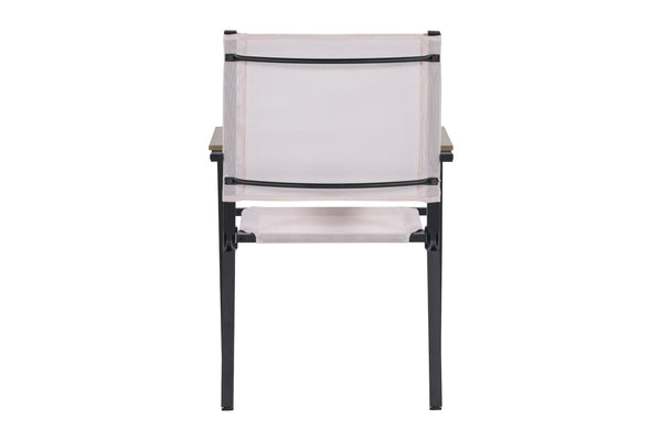 English Elm 7 Piece Patio Set - Weather-Resistant WPC Table, 4 Swivel Textilene Chairs, Rust-Proof Steel Frame, Comfort W427S00070